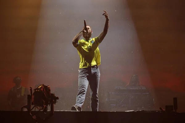 Sao Paulo Brazilië 2023 Show Skyline Stage Van Rapper Post — Stockfoto