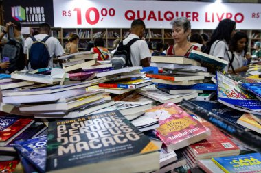 Rio de Janeiro (RJ), Brezilya 09 / 04 / 2023 - Rio de Janeiro Book Biennial, 2023 yılını kutluyor. Ulusal Kitap Birliği (Snel) ve GL Organizasyonları Brasilienal 