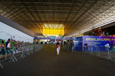 Rio de Janeiro (RJ), Brezilya 09 / 04 / 2023 - Rio de Janeiro Book Biennial, 2023 yılını kutluyor. Ulusal Kitap Birliği (Snel) ve GL Organizasyonları Brasilienal 