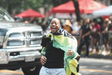 Batı Hindistan Günü Geçidi. 4 Eylül 2023, New York, ABD: Batı Hint Amerikan Karnavalı veya New York Karnavalı, Crown Heights, Brooklyn, New York 'ta Eylül ayının ilk pazartesi günü düzenlenen yıllık Batı Hint kültürünün kutlamasıdır. 