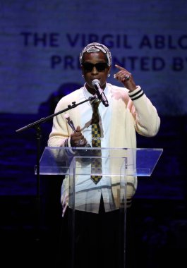 NYFW: En kısa sürede Rocky at HFR 16. Geleneksel Moda Şovu ve Moda Ödülleri 'nde. 5 Eylül 2023, Harlem, New York, ABD: Amerikalı rapçi ve şarkıcı-söz yazarı ve şarkıcı Rihanna 'nın kocası, Rakim Athelaston Mayers