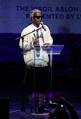 NYFW: En kısa sürede Rocky at HFR 16. Geleneksel Moda Şovu ve Moda Ödülleri 'nde. 5 Eylül 2023, Harlem, New York, ABD: Amerikalı rapçi ve şarkıcı-söz yazarı ve şarkıcı Rihanna 'nın kocası, Rakim Athelaston Mayers