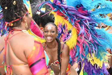 Batı Hindistan Günü Geçidi. 4 Eylül 2023, New York, ABD: Batı Hint Amerikan Karnavalı veya New York Karnavalı, Crown Heights, Brooklyn, New York 'ta Eylül ayının ilk pazartesi günü düzenlenen yıllık Batı Hint kültürünün kutlamasıdır. 