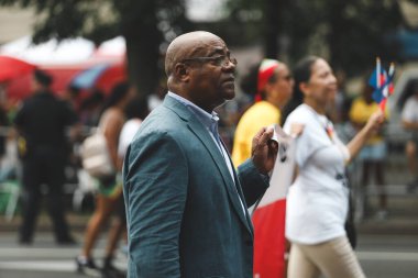 Batı Hindistan Günü Geçidi. 4 Eylül 2023, New York, ABD: Batı Hint Amerikan Karnavalı veya New York Karnavalı, Crown Heights, Brooklyn, New York 'ta Eylül ayının ilk pazartesi günü düzenlenen yıllık Batı Hint kültürünün kutlamasıdır. 