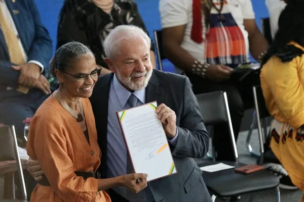 Brasilia Brazil 2023 President Republic Luiz Inacio Lula Silva Participates — Stock Photo, Image