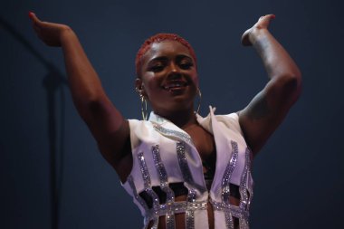 Sao Paulo (SP), Brezilya 09 / 07 / 2023 - Singer Ne-Yo 'nun bu Cumartesi (7), Sao Paulo' daki Interlagos yarış pistinde The Town Festival 'deki The One sahnesindeki şovu. 