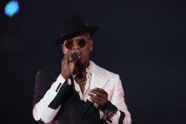 Sao Paulo (SP), Brezilya 09 / 07 / 2023 - Singer Ne-Yo 'nun bu Cumartesi (7), Sao Paulo' daki Interlagos yarış pistinde The Town Festival 'deki The One sahnesindeki şovu. 