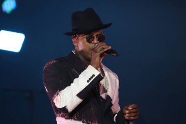 Sao Paulo (SP), Brezilya 09 / 07 / 2023 - Singer Ne-Yo 'nun bu Cumartesi (7), Sao Paulo' daki Interlagos yarış pistinde The Town Festival 'deki The One sahnesindeki şovu. 