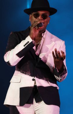 Sao Paulo (SP), Brezilya 09 / 07 / 2023 - Singer Ne-Yo 'nun bu Cumartesi (7), Sao Paulo' daki Interlagos yarış pistinde The Town Festival 'deki The One sahnesindeki şovu. 