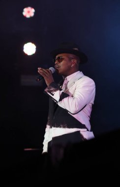 Sao Paulo (SP), Brezilya 09 / 07 / 2023 - Singer Ne-Yo 'nun bu Cumartesi (7), Sao Paulo' daki Interlagos yarış pistinde The Town Festival 'deki The One sahnesindeki şovu. 