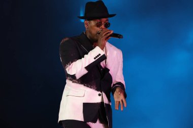 Sao Paulo (SP), Brezilya 09 / 07 / 2023 - Singer Ne-Yo 'nun bu Cumartesi (7), Sao Paulo' daki Interlagos yarış pistinde The Town Festival 'deki The One sahnesindeki şovu. 