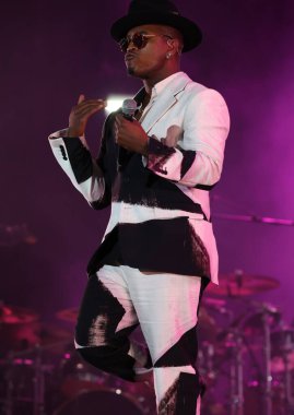 Sao Paulo (SP), Brezilya 09 / 07 / 2023 - Singer Ne-Yo 'nun bu Cumartesi (7), Sao Paulo' daki Interlagos yarış pistinde The Town Festival 'deki The One sahnesindeki şovu. 