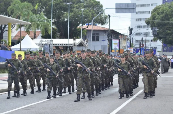 Natal Brésil 2023 Défilé Militaire Civique Septembre Natal Réuni Des — Photo