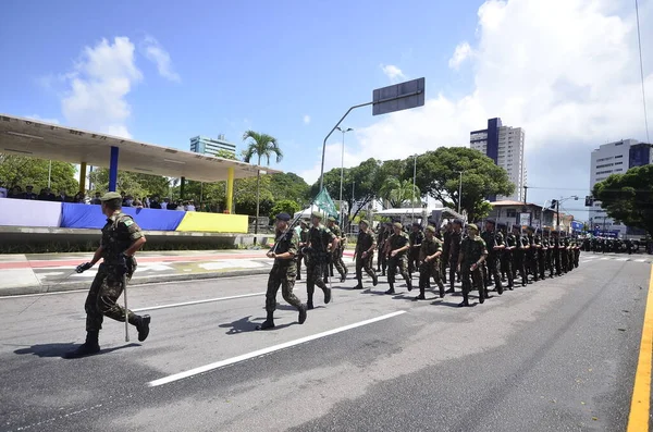 Natal Brazylia 2023 Obywatelskiej Paradzie Wojskowej Września Natal Wzięli Udział — Zdjęcie stockowe