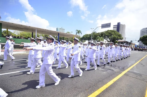 Natal Brasile 2023 Parata Militare Civica Del Settembre Natal Visto — Foto Stock