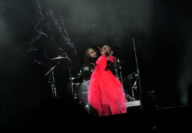 Sao Paulo (SP), Brezilya 09 / 09 / 2023 - GARBAGE / FESTIVAL / THE ToWN - Sao Paulo 'nun güneyindeki Autodromo de Interlagos' ta düzenlenen The Town Festivali 'nin birinci sayısında Garbage grubunun sunumu