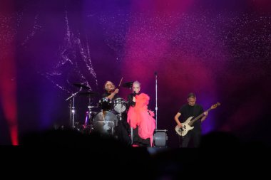 Sao Paulo (SP), Brezilya 09 / 09 / 2023 - GARBAGE / FESTIVAL / THE ToWN - Sao Paulo 'nun güneyindeki Autodromo de Interlagos' ta düzenlenen The Town Festivali 'nin birinci sayısında Garbage grubunun sunumu