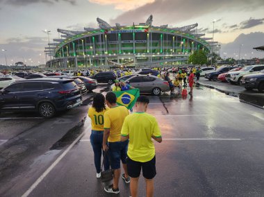 Belem (PA), Brazil 09 / 08 / 2023 Movement of fans Movement before the match with Brazil and Bolivia, in the first round of the 2026 World Cup Qualifiers, at the Estadio Estadual Edgar Proenca