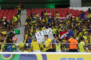 Belem (PA), Brazil 09 / 08 / 2023 Movement of fans Movement before the match with Brazil and Bolivia, in the first round of the 2026 World Cup Qualifiers, at the Estadio Estadual Edgar Proenca