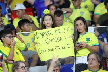 Belem (PA), Brazil 09 / 08 / 2023 Movement of fans Movement before the match with Brazil and Bolivia, in the first round of the 2026 World Cup Qualifiers, at the Estadio Estadual Edgar Proenca