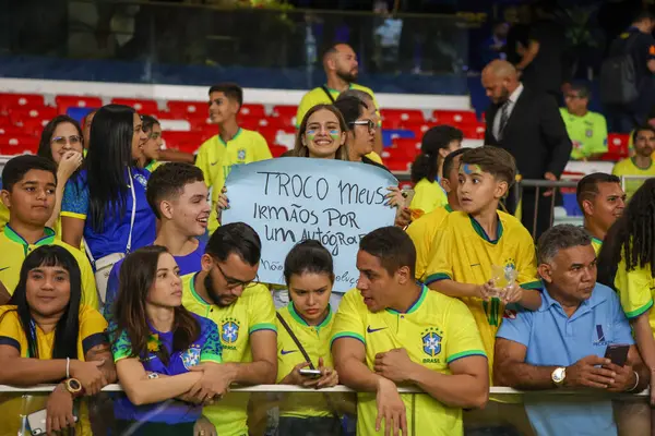 브라질 2023 브라질과 볼리비아 사이의 팬들의 에스타디오 Estadio에서 2026 월드컵 — 스톡 사진