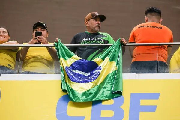 Belem Brazil 2023 Movement Fans Movement Match Brazil Bolivia First — Stok fotoğraf
