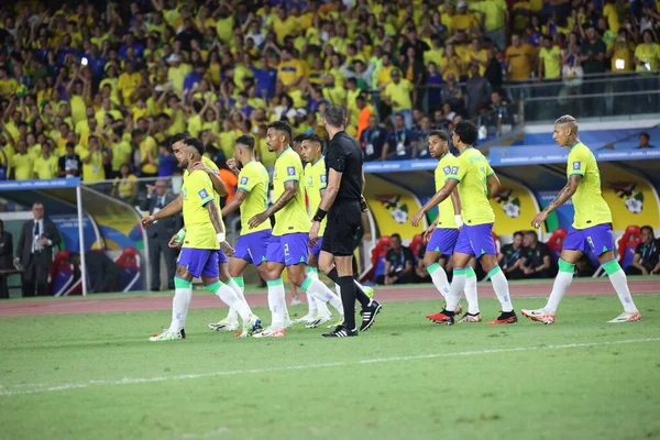 Belem 2023 Rodrygo Équipe Brésilienne Marque Célèbre Son Dans Match — Photo