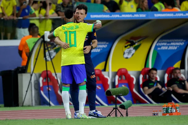 Belem Dpa Neymar Von Der Brasilianischen Nationalmannschaft Erzielt Der Ersten — Stockfoto