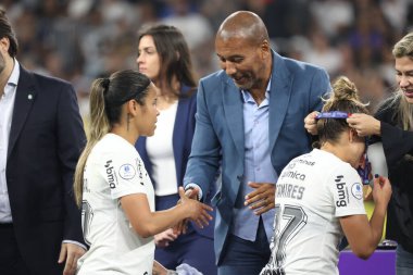 Sao Paulo (SP), Brezilya 10 / 09 / 2023 Corinthians ve Ferroviaria arasında oynanan karşılaşmada Brezilya Kadınlar Futbol Şampiyonası 2023 finalinde geçerli oldu.
