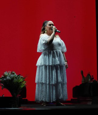 Rio de Janeiro (RJ), Brezilya 09 / 09 / 2023 - Şarkıcı Maria Rita Vivo Rio 'da, Rio' daki Flamengo Park 'ta, sunucu Milton Cunha ve yazar Talita Reboucas' ın katılımıyla 