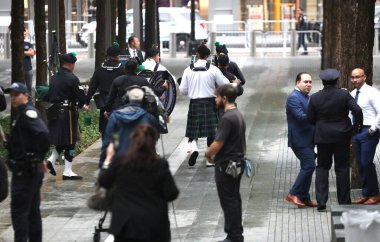 11 Eylül Anma Töreni 22. Yıldönümü New York 'ta. 11 Eylül 2023, New York, ABD: 11 Eylül Anma Töreni 'nin 22. Yıldönümü ABD Başkan Yardımcısı Kamala Harris' in katılımıyla New York 'ta gerçekleşti.