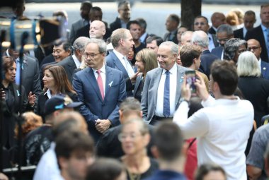 11 Eylül Anma Töreni 22. Yıldönümü New York 'ta. 11 Eylül 2023, New York, ABD: 11 Eylül Anma Töreni 'nin 22. Yıldönümü ABD Başkan Yardımcısı Kamala Harris' in katılımıyla New York 'ta gerçekleşti.