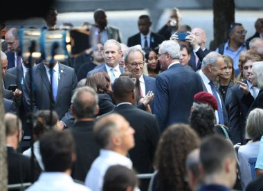 11 Eylül Anma Töreni 22. Yıldönümü New York 'ta. 11 Eylül 2023, New York, ABD: 11 Eylül Anma Töreni 'nin 22. Yıldönümü ABD Başkan Yardımcısı Kamala Harris' in katılımıyla New York 'ta gerçekleşti.