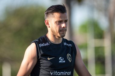 Sao Paulo (SP), 09 / 11 / 2023 - Angel Romero bu pazartesi öğleden sonra Corinthians eğitimi sırasında, Sao Paulo-SP 'deki CT Joaquim Grava' da. Korintliler Fortaleza 'ya karşı düelloya hazırlanıyor.