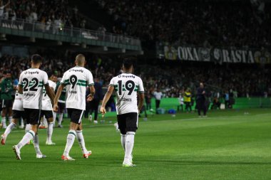Coritiba (PR) - 14 Eylül 2023: Brezilya Futbol Şampiyonası 2023. Coritiba, Bahia - 19 numaralı Sebastian Gomez 'den Coritiba golü ve Coritiba ile Bahia arasındaki maç sırasındaki kutlama. 