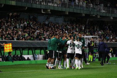 Coritiba (PR) - 14 Eylül 2023: Brezilya Futbol Şampiyonası 2023. Coritiba, Bahia - 19 numaralı Sebastian Gomez 'den Coritiba golü ve Coritiba ile Bahia arasındaki maç sırasındaki kutlama. 