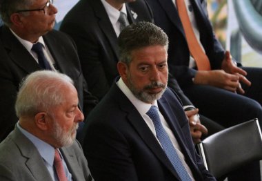 Brasilia (DF), 14 Eylül 2023 - Brasilia 'daki Palacio do Planalto' da: Geleceğin Yakıt Programının İmza Töreni Tasarısı.