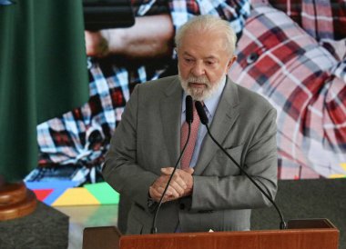 Brasilia (DF), 14 Eylül 2023 - Brasilia 'daki Palacio do Planalto' da: Geleceğin Yakıt Programının İmza Töreni Tasarısı.