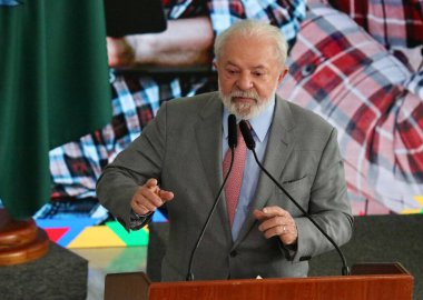 Brasilia (DF), 14 Eylül 2023 - Brasilia 'daki Palacio do Planalto' da: Geleceğin Yakıt Programının İmza Töreni Tasarısı.