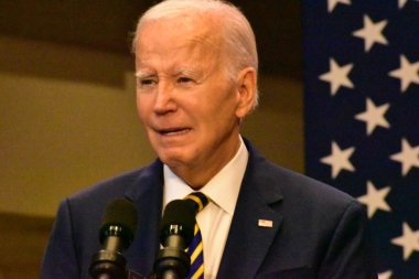 Birleşik Devletler Başkanı Joe Biden 'ın ekonomi üzerine konuşması. 14 Eylül 2023, Largo, Maryland, ABD: ABD Başkanı Joe Biden, Largo 'daki Prince George Halk Koleji' nde Bidenomik üzerine açıklama yaptı.. 