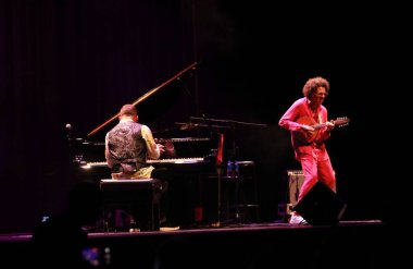Rio de Janeiro (RJ), 14 Eylül 2023 - Hamilton de Holanda ve Gonzalo Rubalcaba ile Jazz gösterisi Vivo Rio, Parque do Flamengo, Rio de Janeiro.