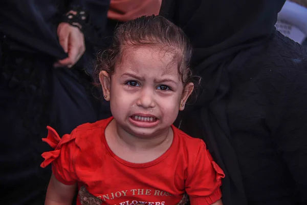 September 2023 Gaza Palästina Die Bewohner Des Gazastreifens Trauern Einen — Stockfoto