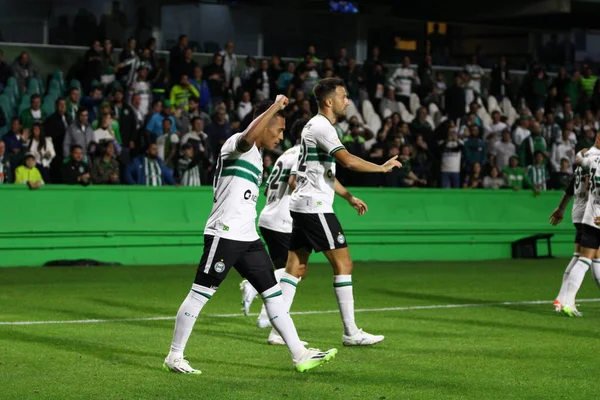 stock image Coritiba (PR) - 14 September 2023: Football Brazilian Championship 2023. Coritiba, Bahia - Coritiba goal from number 19 Sebastian Gomez and the celebration during the match between Coritiba against Bahia. 