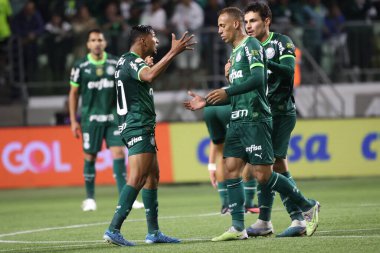 Sao Paulo (SP), 15 Eylül 2023 - Brasileiro - Palmeiras maçı Sao Paulo 'nun batısındaki No Allianz Parque' da düzenlendi. 