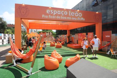 Sao Paulo (SP), Brezilya 15 / 09 / 2023 Hareketi ve bu Cuma, 15 Eylül 2023 tarihinde Sao Paulo 'daki Latin Amerika Anıtı' nda gerçekleştirilen Coala Festivali 2023 'te marka etkinlikleri.