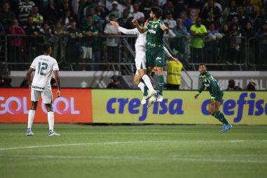 Sao Paulo (SP), 15 Eylül 2023 - Brasileiro - Palmeiras maçı Sao Paulo 'nun batısındaki No Allianz Parque' da düzenlendi. 