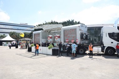 Sao Paulo (SP), Brezilya 15 / 09 / 2023 Hareketi ve bu Cuma, 15 Eylül 2023 tarihinde Sao Paulo 'daki Latin Amerika Anıtı' nda gerçekleştirilen Coala Festivali 2023 'te marka etkinlikleri.