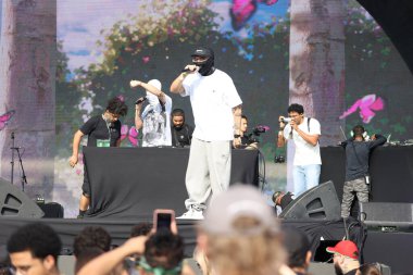 Sao Paulo (SP), 15 Eylül 2023: Sao Paulo 'daki Coala Festivali' nde Febre90 çifti tarafından gösterildi.. 