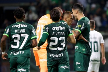 Sao Paulo (SP), 15 Eylül 2023 - Brasileiro - Palmeiras maçı Sao Paulo 'nun batısındaki No Allianz Parque' da düzenlendi. 