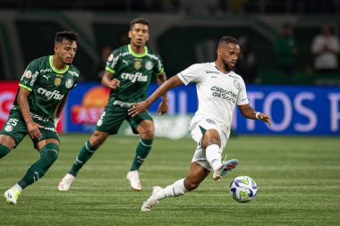 Sao Paulo (SP), 15 Eylül 2023 - Brasileiro - Palmeiras maçı Sao Paulo 'nun batısındaki No Allianz Parque' da düzenlendi. 